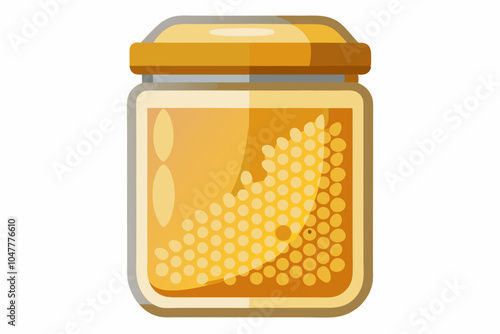  Jar with the millet cereals on white 