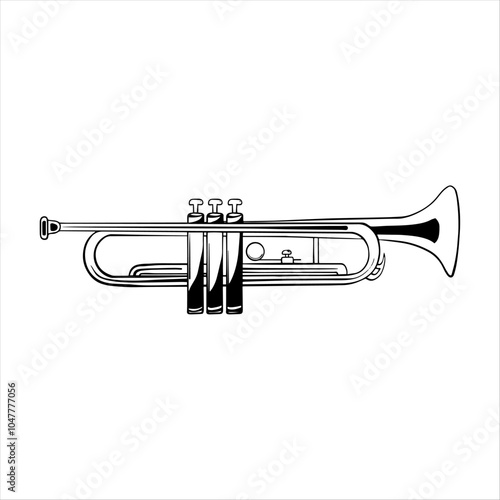 Unique Trumpet Illustration Made With Vector