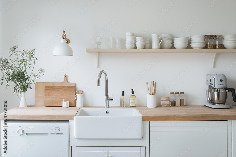 Light Scandinavian Kitchen Featuring Energy-Efficient Appliances and Minimalist Design for an Eco-Friendly and Fresh Cooking Space Light Scandinavian Kitchen Featuring Energy-Efficient Appliances and Minimalist Design for an Eco-Friendly and Fresh Cooking Space