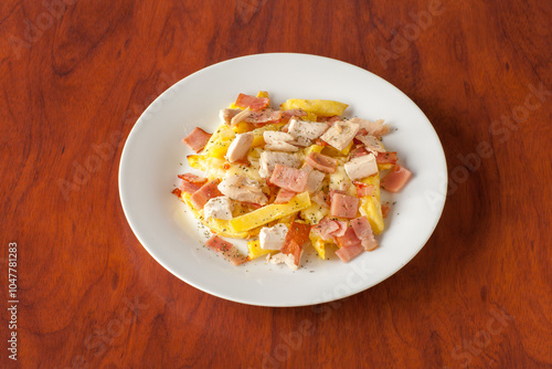 Delicious food, macaroni and cheese