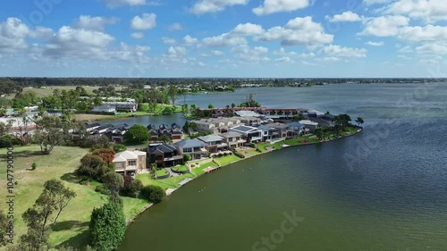 Waterfront homes along Lake Mulwala in Mulwala, NSW