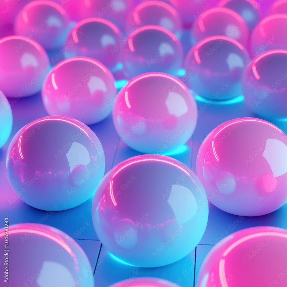 Glowing Spheres on Soft Gradient Grid Glowing Spheres on Soft Gradient Grid