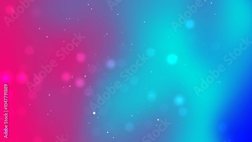 Abstract blue and pink gradient with bokeh lights