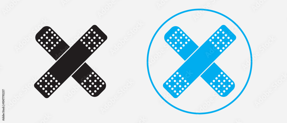 banded and bandage of medical plaster strip. vector illustration. banded and bandage of medical plaster strip. vector illustration.