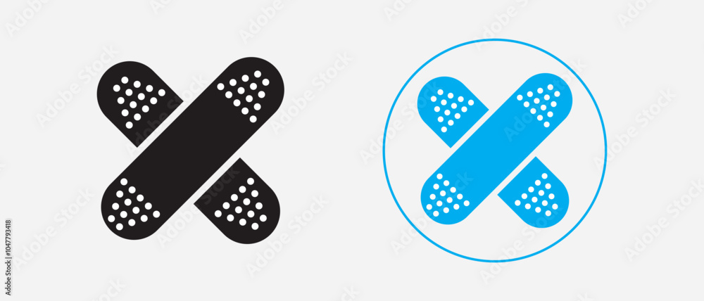 banded and bandage of medical plaster strip. vector illustration. banded and bandage of medical plaster strip. vector illustration.