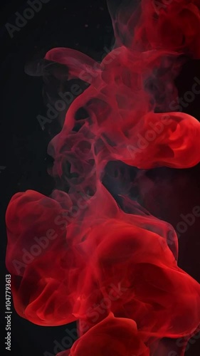 red blood cells flowing into the water colorful lights HD resolution with hyper realistic nature ai generative 4K Background.