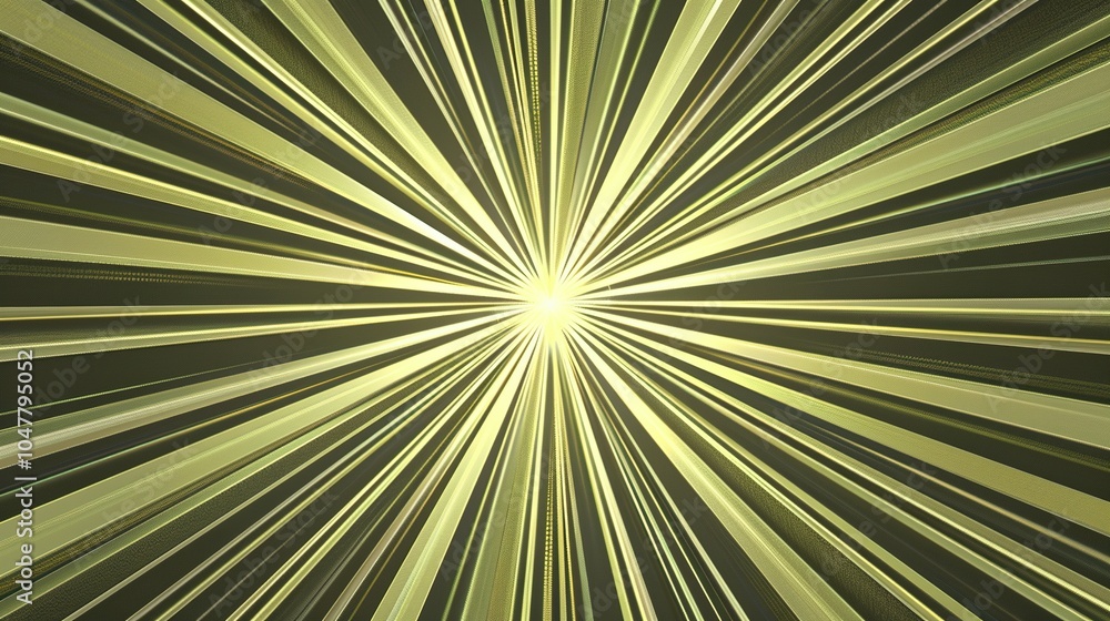 Obraz premium Abstract Radial Pattern of Golden Lines with a Glowing Center