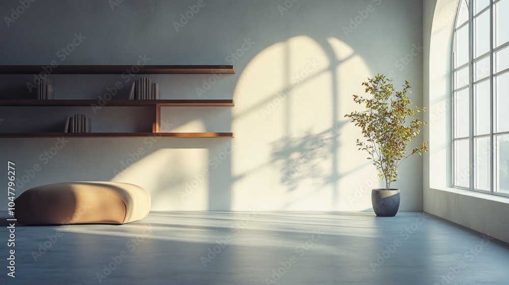 Fototapeta premium Sunlit Modern Living Room