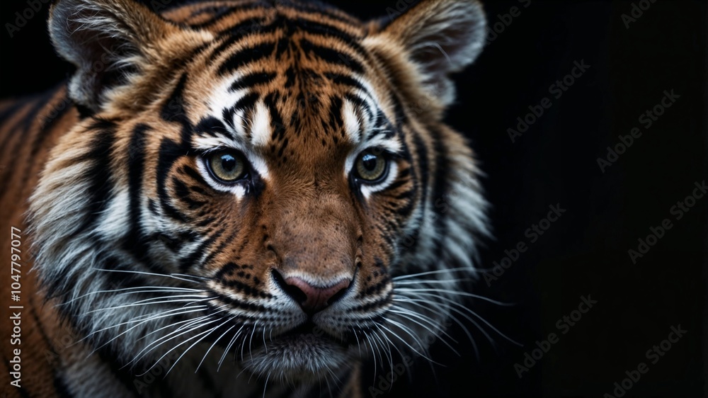 young baby tiger captured in a dark room professional photo young baby tiger captured in a dark room professional photo