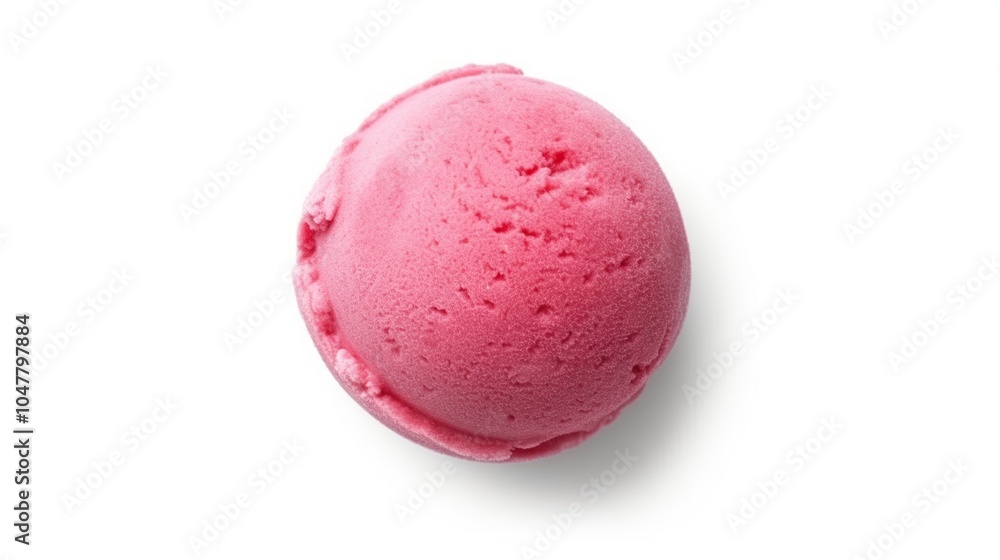 A single scoop of pink ice cream isolated on a white background. (1) A single scoop of pink ice cream isolated on a white background. (1)