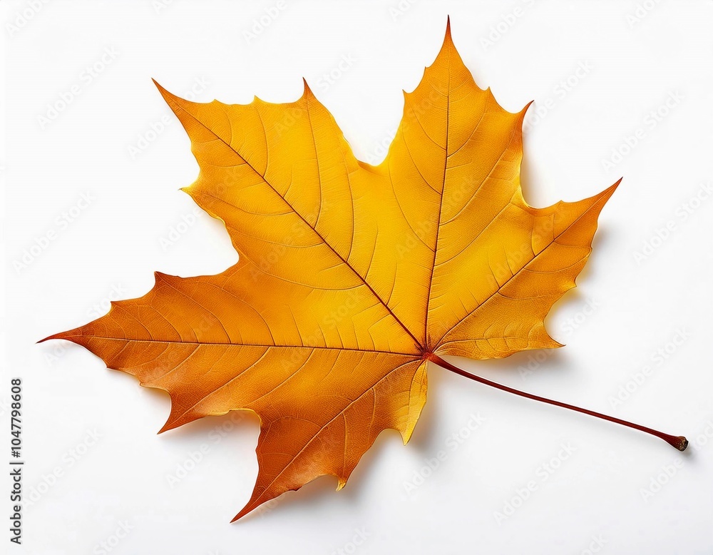 Yellow autumn maple leaves isolated on a white background Yellow autumn maple leaves isolated on a white background