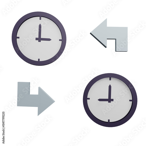3 D illustration of zone time