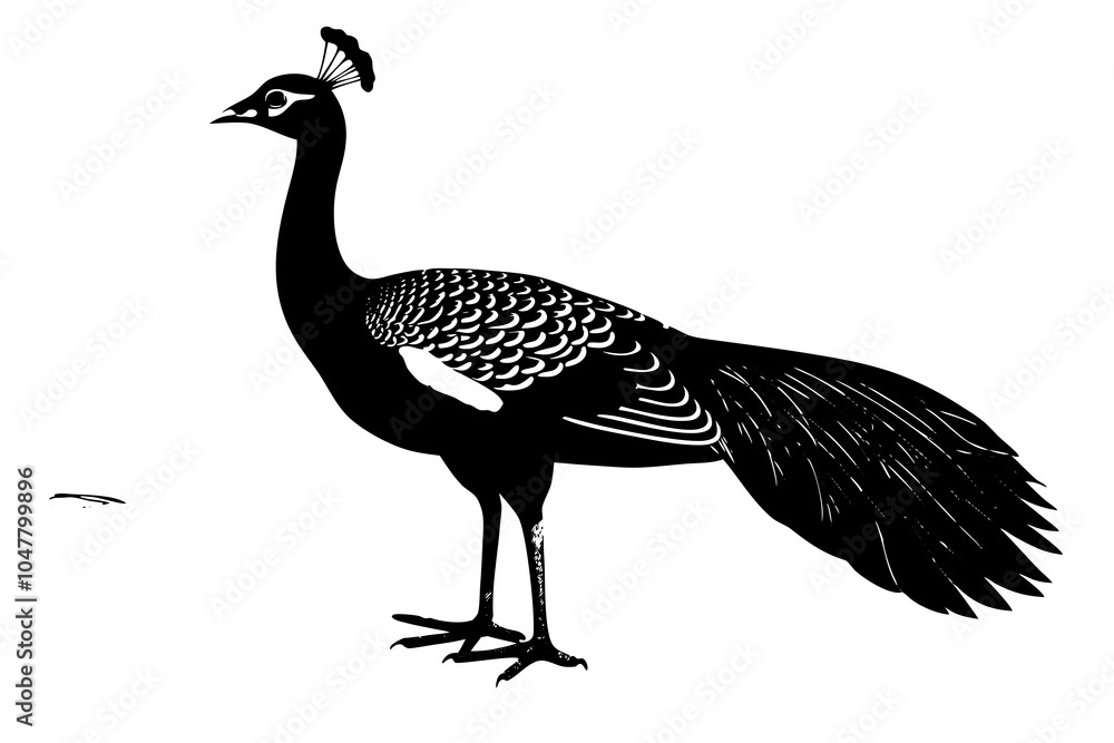 Fototapeta premium Beautiful female peahen or peacock-