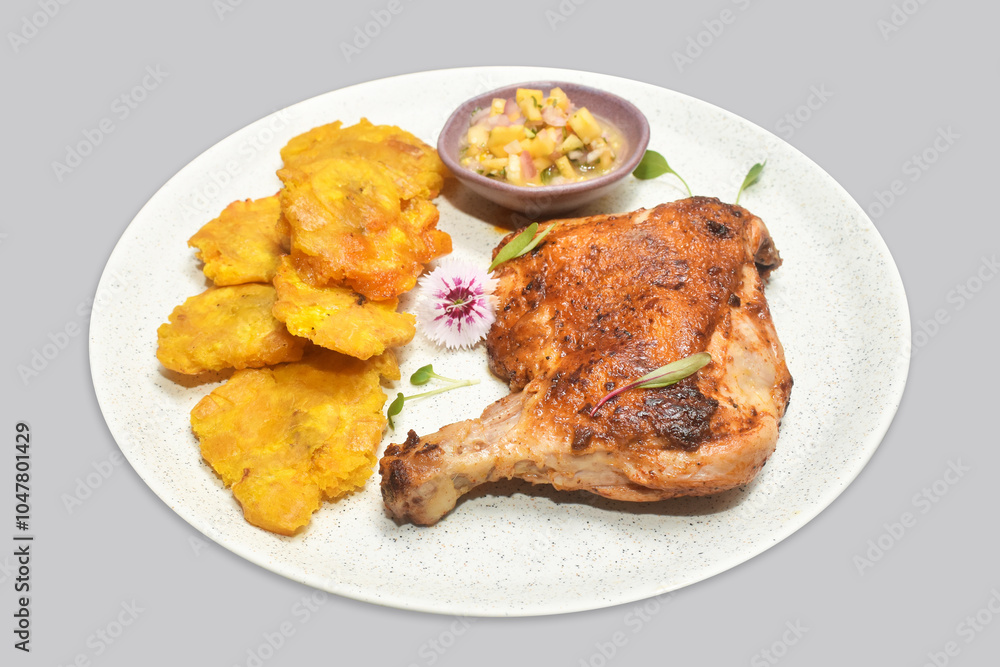 Chicken pollada, traditional Peruvian food Chicken pollada, traditional Peruvian food