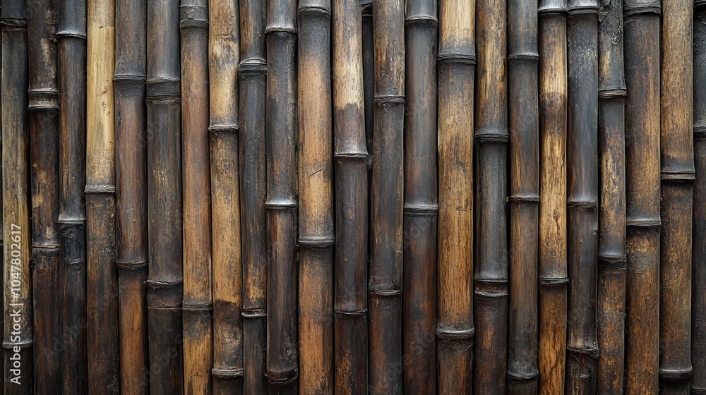 Close-up view of textured bamboo wall showcasing natural colors and patterns, perfect for organic and eco-friendly design themes. Close-up view of textured bamboo wall showcasing natural colors and patterns, perfect for organic and eco-friendly design themes.