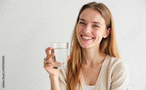 woman with glass of water