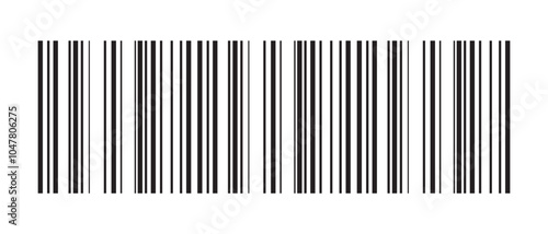 barcode icon. flat style bar code vector on white background. vector illustration.