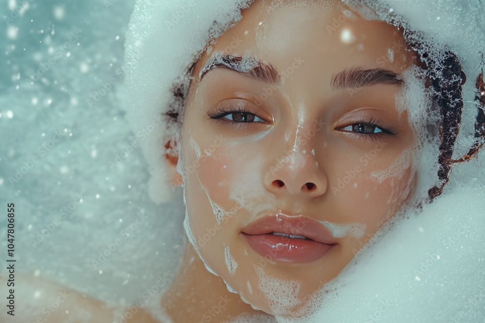 Relaxing Foam Bath with Bubbles and Serenity Relaxing Foam Bath with Bubbles and Serenity