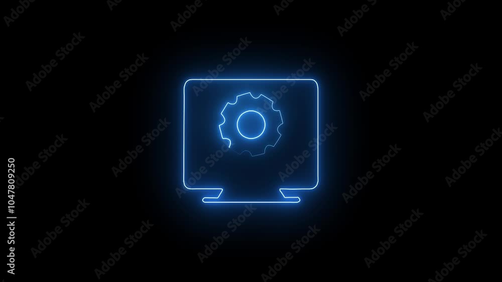 Laptop with Gear Icon Animation – Updating Process Concept for Technology, Software, and UI/UX. Laptop with Gear Icon Animation – Updating Process Concept for Technology, Software, and UI/UX.