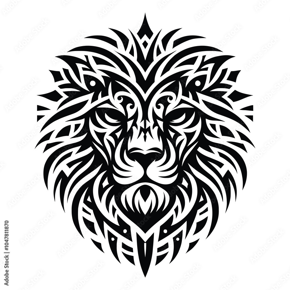 Fototapeta premium Lion Tatto tribal.eps