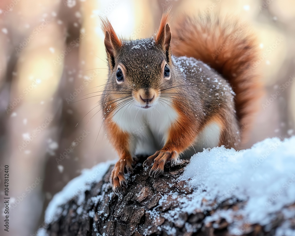 Winter ecology with animals adapting to the cold, captured in a natural, snowy environment, Natural, Detailed, Serene Winter ecology with animals adapting to the cold, captured in a natural, snowy environment, Natural, Detailed, Serene