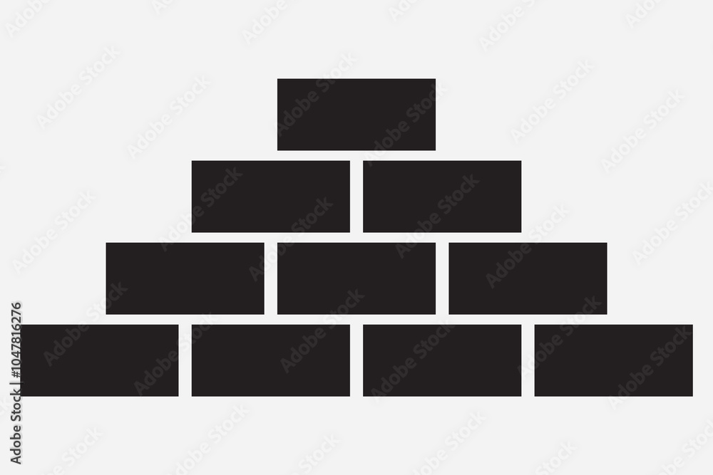 Brick wall icon vector symbol. vector illustration. Brick wall icon vector symbol. vector illustration.