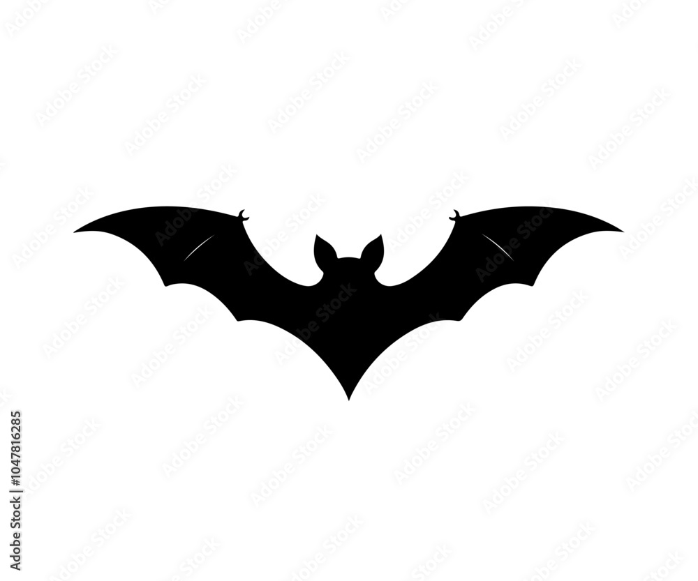 Halloween bat set. Black silhouette Halloween bat vector illustration Halloween bat set. Black silhouette Halloween bat vector illustration