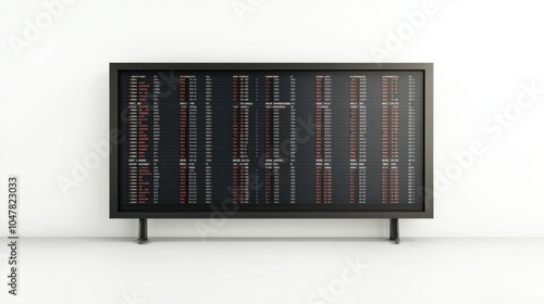 Wallpaper Mural Airport display board with a list of domestic and international flights, isolated on white background Torontodigital.ca
