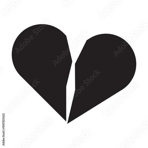 Broken Heart Icon vector illustration.