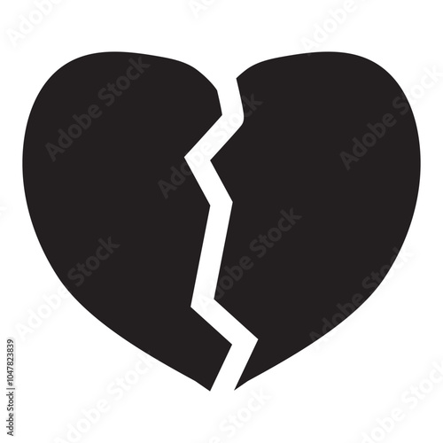 Broken Heart Icon vector illustration.