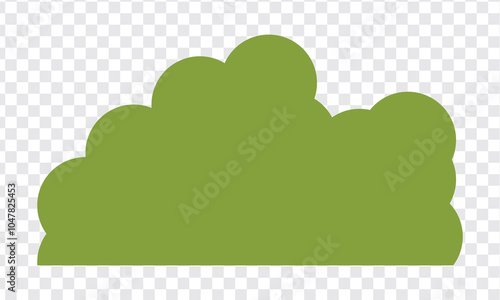 Bush icon, flat style The bush icon vector on a PNG background.