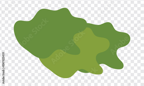 Bush icon, flat style The bush icon vector on a PNG background.