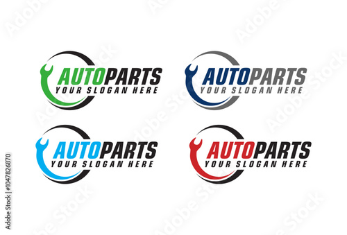 Vector logo of car parts, auto repair designs