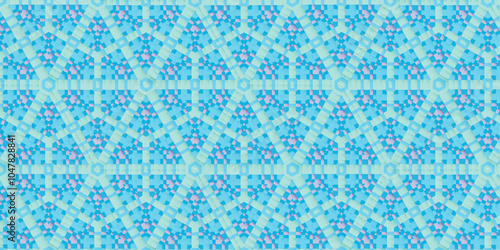 Geometric Pattern: Icy Reflection