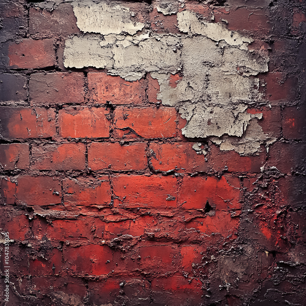 Fototapeta premium Grungy Brick Wall Photo Backdrop