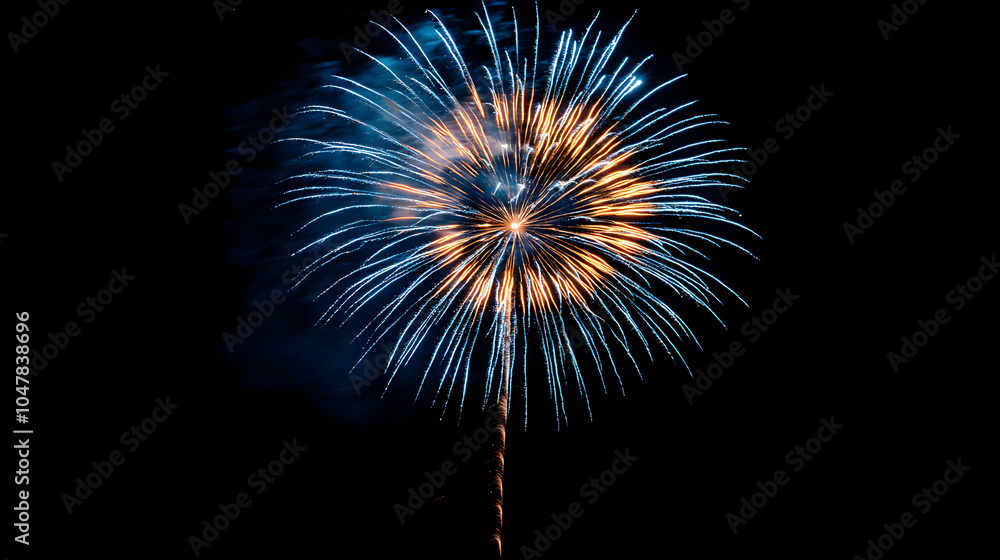 Vibrant Fireworks Bursting Across a Dark Night Sky in a Spectacular Display of Colorful Light Vibrant Fireworks Bursting Across a Dark Night Sky in a Spectacular Display of Colorful Light