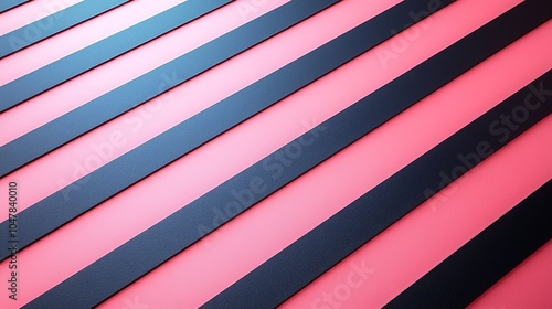 Wallpaper Mural Abstract design featuring alternating stripes of black and pink in a diagonal arrangement. Torontodigital.ca