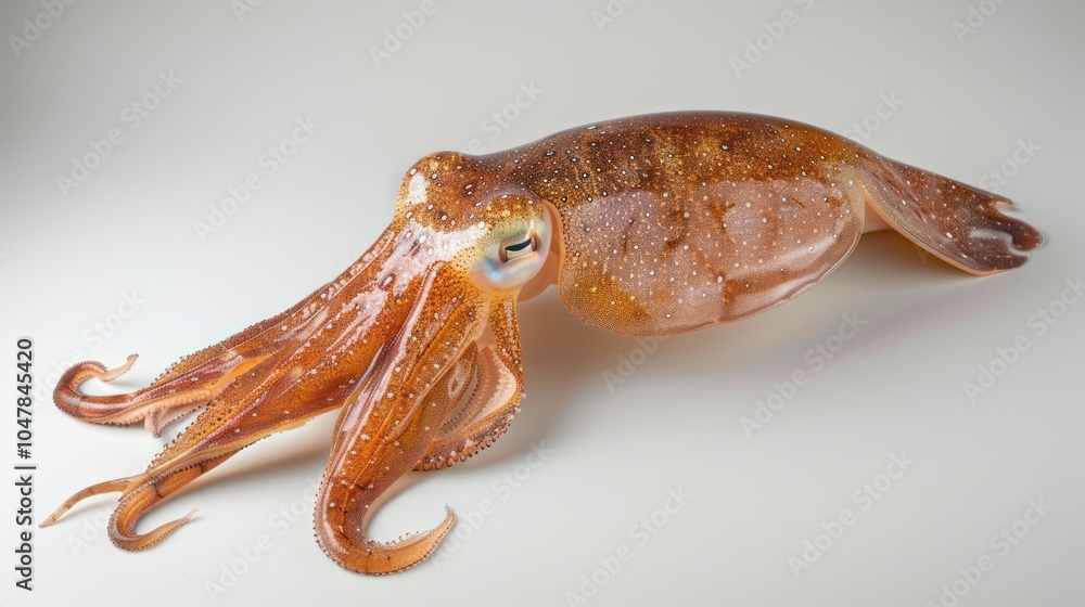 Fototapeta premium A Close-Up View of a Freshly Caught Squid