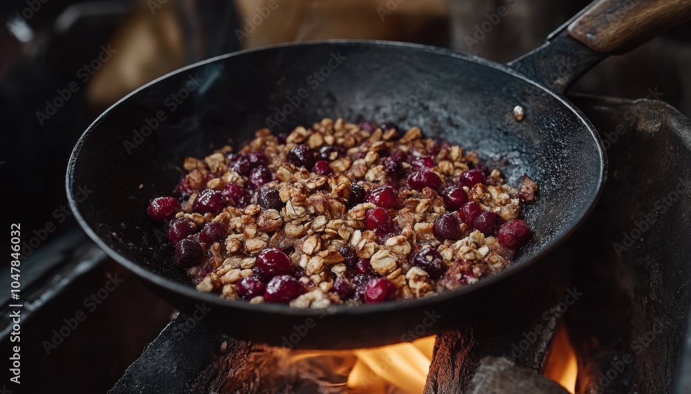 Warm Rustic Skillet Crumble with Cherry Topping, Simple Dessert Recipe, Easy to Make, Delicious and Comforting, Perfect for Fall, Homemade, Freshly Baked, Sweet and Tart, Cherry Crumble Recipe Warm Rustic Skillet Crumble with Cherry Topping, Simple Dessert Recipe, Easy to Make, Delicious and Comforting, Perfect for Fall, Homemade, Freshly Baked, Sweet and Tart, Cherry Crumble Recipe