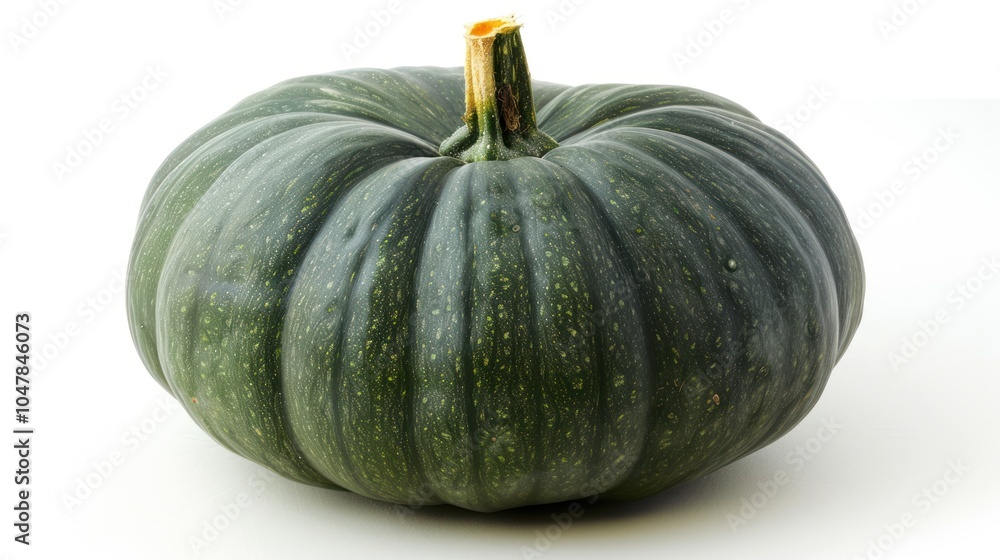 A Single Green Pumpkin with a Rough Texture A Single Green Pumpkin with a Rough Texture