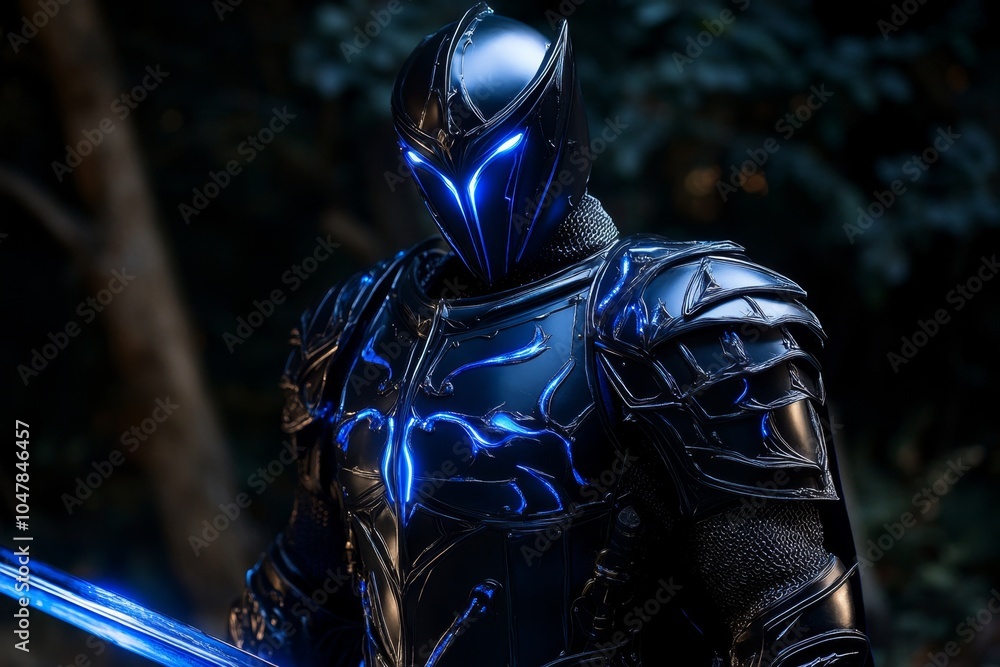A gothic knight taking back an ancient castle from shadowy creatures, standing tall in a moonlit, ruined courtyard A gothic knight taking back an ancient castle from shadowy creatures, standing tall in a moonlit, ruined courtyard