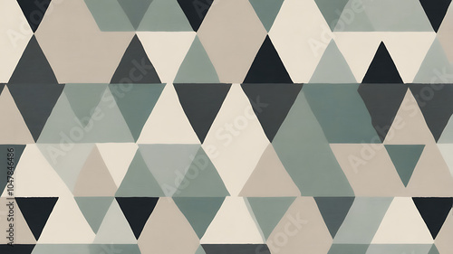 Scandinavian Rya Rug-Inspired Abstract Background with Geometric Patterns photo