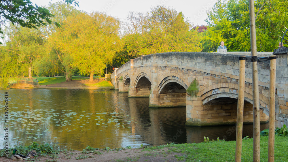 Fototapeta premium Lake in a Park, UK during May.