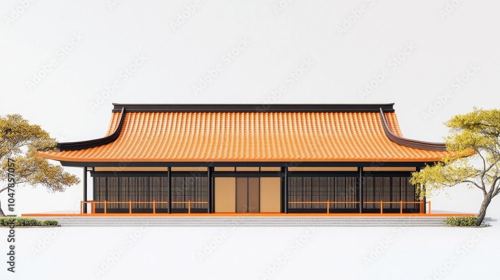 Vibrant Mockup of a Hip Roof Architecture Vibrant Mockup of a Hip Roof Architecture