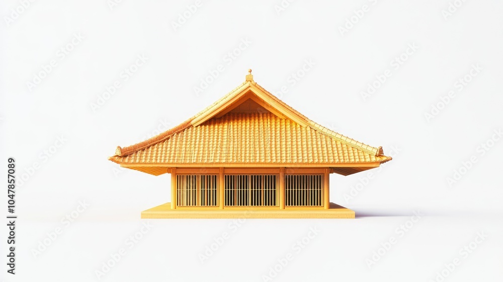 Fototapeta premium Vibrant Roof Mockup of Modern Design Structure