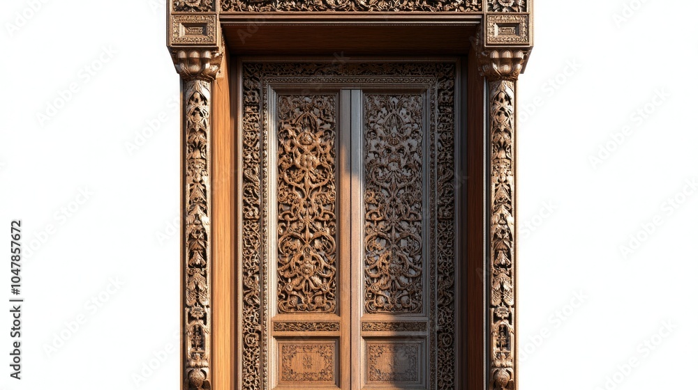 Obraz premium Elegant Ornate Door with Intricate Carvings