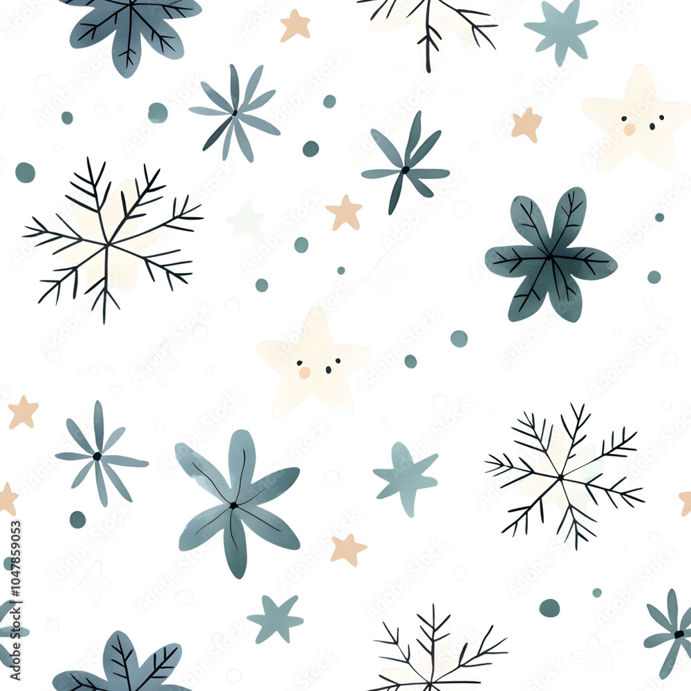 A whimsical pattern featuring stars and leaves in various colors on a white background, evoking a playful and dreamy atmosphere. A whimsical pattern featuring stars and leaves in various colors on a white background, evoking a playful and dreamy atmosphere.