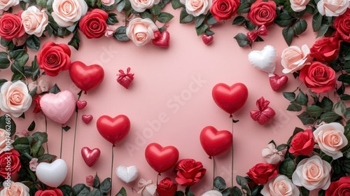 Elegant Valentine's Day 3D Wallpaper