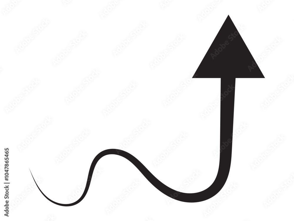 wavy curved Long arrow icon. long line arrow vector. flat style Arrow symbol. arrow on a white background. vector illustration. wavy curved Long arrow icon. long line arrow vector. flat style Arrow symbol. arrow on a white background. vector illustration.