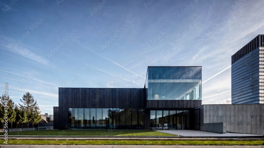 Obraz premium grain elevator in the city